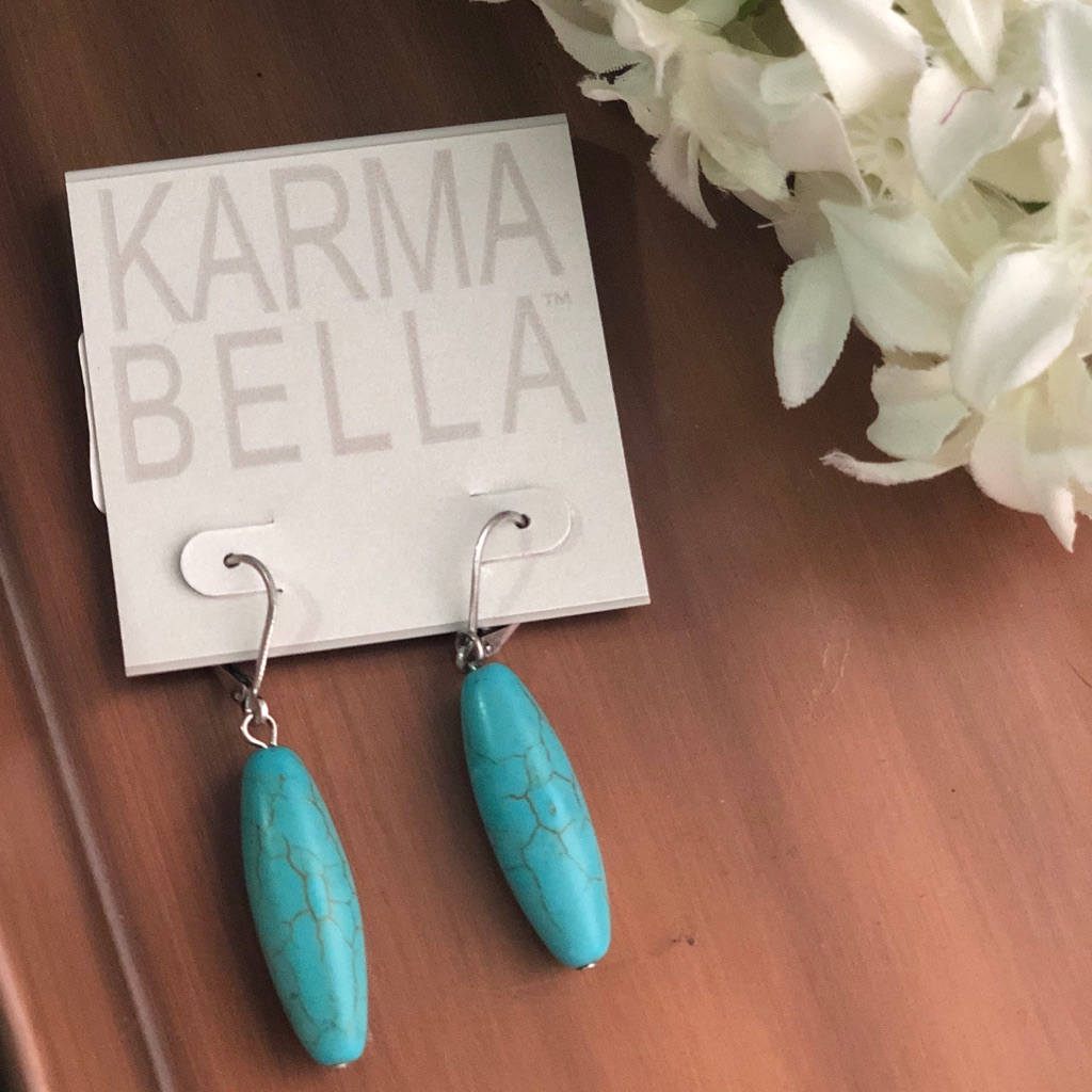 Genuine Turquoise Stone Earrings